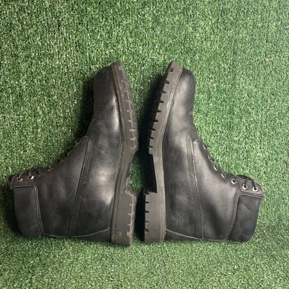 Timberland 6-Inch Premium Waterproof Leather Utility Work Boots Black Mens 12 M